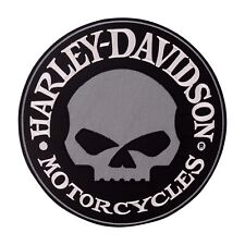 Harley-Davidson Embroidered Willie G. 10 in. Skull Logo Emblem Sew-On Patch Gray picture