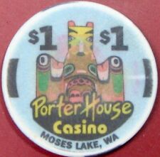 $1 Casino Chip. Porter House, Moses Lake, WA. Y92. picture