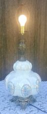Hollywood Regency Lamp, Carl Falkenstein, Beaded Bubble, Carnival Milk Glass  picture