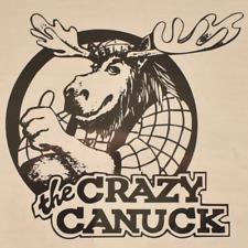 1980s The Crazy Canuck Restaurant Menu Taste Bud Senders & Elbow Benders Canada picture