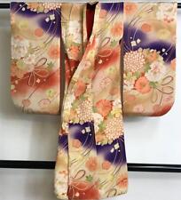 Antique Children'S Kimono Showa Retro Remake Old Cloth picture