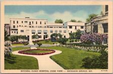 Excelsior Springs, Missouri Postcard MITCHELL CLINIC HOSPITAL (Park View) Linen picture