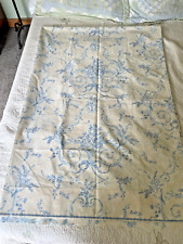 Lot Of 2 Vintage SPRINGMAID Cotton Rich Twin Flat Sheets cream/blue picture