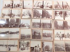 (22) London England Amateur Stereoview Photo Steamship Panaroma Traffic picture