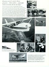 1963 Cessna 210 Vintage 3 Cities Original Print Ad 8.5 x 11
