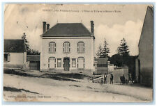 c1910 The Town Hall and the Estouy Schoolhouse Near Pithiviers France Postcard picture
