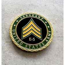 U.S. Army Sergeant E-5 Rank Promotion From Specialist Challenge Coin, picture