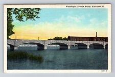 Kankakee, IL-Illinois, Washington Avenue Bridge Antique, Vintage Postcard picture