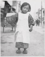 Little Japanese Maid Posing For The Photographer Old Historic Photo picture