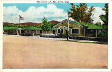 Ten Sleep Inn Wyoming White Border Unused Postcard 1920s picture