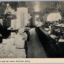 c1910s Waverly, IA Giles 5c Store Inside Counter Shop 10 Cent Dry Goods PC A194 picture