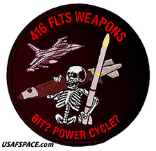 USAF 416TH FLIGHT TEST SQUADRON -WEAPONS- Edwards AFB, CA - ORIGINAL VEL PATCH  picture