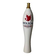 Molson Golden Beer Ceramic Bar Tap Handle, Canadian Lager Red Maple Leaf 11 Inch picture
