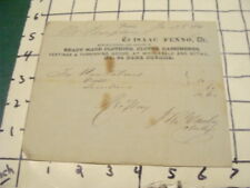 Orig Billhead -- 1851 ISAAC FENNO -- READY MADE CLOTHING, CASSIMERES -- BOSTON picture