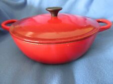 Le Creuset #22 Dutch Oven 2  3/4 QT Red Cast Iron With Lid -Very Nice, Clean picture