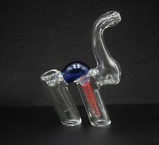 DOUBLE BARREL BUBBLER Hammer Bubbler Tobacco Smoking Glass Pipe picture