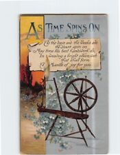 Postcard As Time Spins On Spinning Wheel Text/Art Print picture
