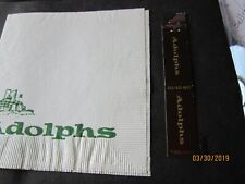 ADOLPHS Restaurant Port of Long Beach CA Matchbook Cover & Cocktail Napkin  picture