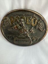 VTG 1977 Hesston National Finals Rodeo Belt Buckle Collector's Limited Edition picture