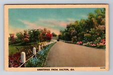 Dalton GA-Georgia, General Greetings, Country Road, Antique Vintage Postcard picture
