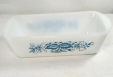 Glass Bake Blue Onion 1.5qt Loaf Bread Bakeing Dish picture