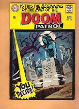 DOOM PATROL #121 vintage DC comic book 1968 KEY issue VG+ picture