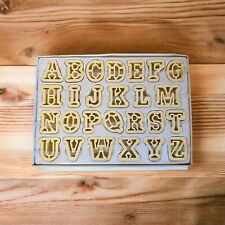 Vintage Alphabet Letters Plastic Cookie Cutter Set 26 PC picture