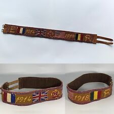 Amazing WW1 Royal Engineers Embroidered Military Victory Belt (c.1914-18) picture