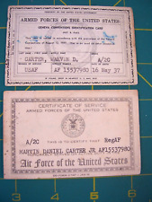 1950's Air Force Geneva Convention & Certificate of Service Cards - Carter picture