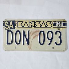 1993 KANSAS WHEAT  LICENSE PLATE ~ 🔥FREE SHIPPING🔥 DON 093 ~ VINTAGE  GRAPHIC picture
