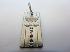 Vintage ADIDAS The Brand With 3 Stripes Keychain Key Ring Chain Hangtag picture