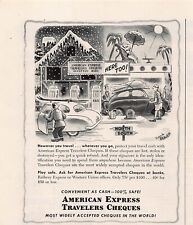 AMEX American Express Frank Beaven Cartoon Comic Strip Gas Station Vtg Print Ad picture