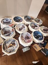 11 Hamilton Collection by Ted Xaras The Winter Train Plate Lot. Years 92 93 picture