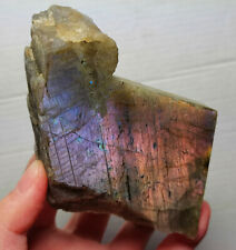 AAA 194G Natural Purple Rainbow Labradorite Crystal Polished Stone Healing WU336 picture
