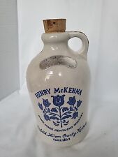 Vintage Henry McKenna Empty Kentucky Whiskey Jug w/cork 4/5 Quart picture