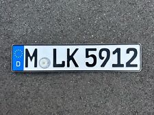 Authentic German License Plate M LK 5912 picture