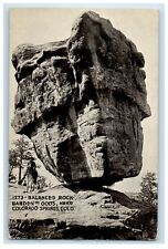 c1910's Balanced Rock Garden Of Gods Near Colorado Springs CO Antique Postcard picture