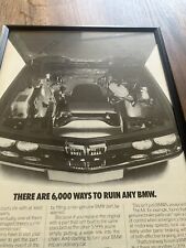 Framed 1984 Original BMW Genuine Parts Magazine Advert Wall Art Man Cave Retro picture