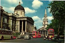 Vintage Postcard 4x6- National Gallery and St. Martin-In-The-Fields, London picture