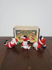 Vintage Christmas Fine China Tumbling Santa Figurines Set Of 3 JSNY picture