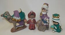 Dona's Sweet Tot Ceramic Nativity 3 Wisemen & Camel Christmas Display Figures picture