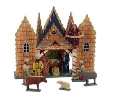Grulicher Nativity Stable / Nativity with 10 Figures / Animals  (# 14400) picture