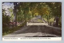 East Northfield, MA-Massachusetts, Scenic Middle Brook Bridge, Vintage Postcard picture