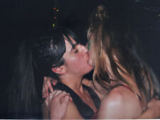 Found Photo Kissing Girls Women Snapshot Woman Beautiful Lesbian Busty Emo Rave picture