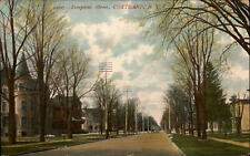 Cortland New York ~ Tompkins Street ~ houses ~ postcard mailed 1907 picture