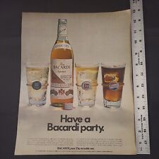 1972 Bacardi Rum Print Ad Have A Bacardi Party 7-Up Pepsi Club Soda Original picture