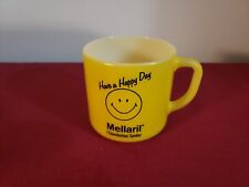 Vintage Federal Smiley Face Mug - Have a Happy Day - Mellaril - Yellow Milk Glas picture