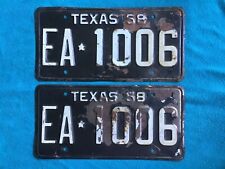 Pair 1958 Texas License Plate Tag  picture