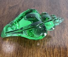 Cristal de Sevres France Crystal Figurine Green Shell Nautical RARE picture