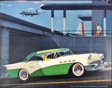 1956 Buick Roadmaster Super Century Dynaflow Print Ad Airport picture